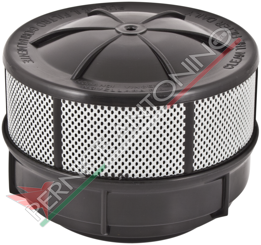 Oil-bath air filter with central hole