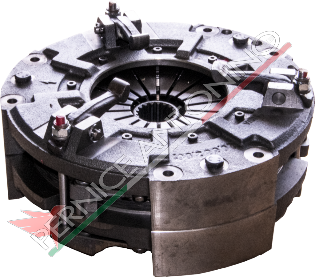 Double clutch with separate controls with central plate. Without PTO plate Ø 215 mm plate