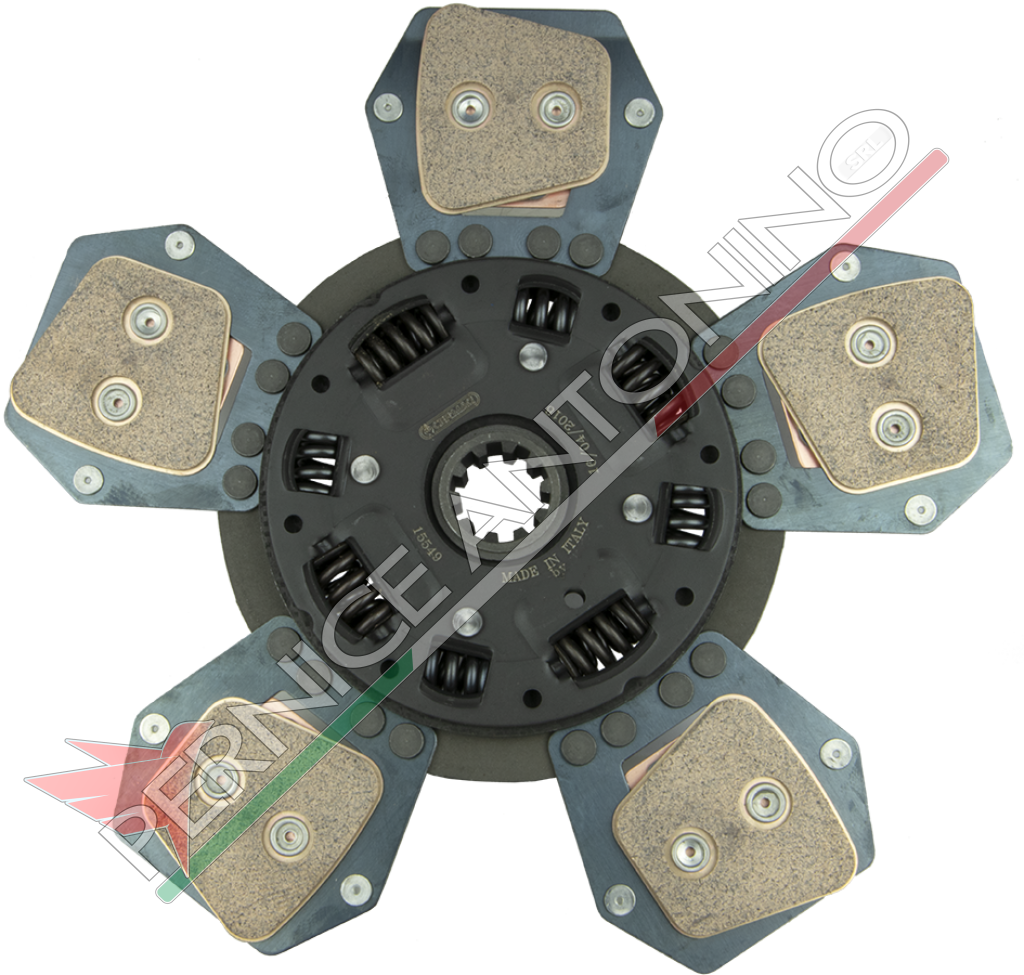 Central cerametallic plate with 5 vanes - Cushioned Ø 295 sintered - 10 grooves