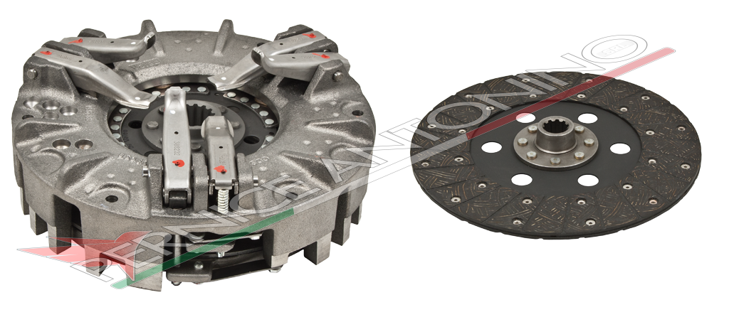 Mechanism with 6 levers with 6 holes Ø 10 complete with central cerametallic plate and PTO plate - Plate Ø280 (11