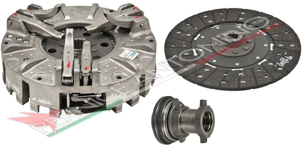 Mechanism with 6 levers complete with central cerametallic plate - with PTO plate and thrust bearing - Plate Ø