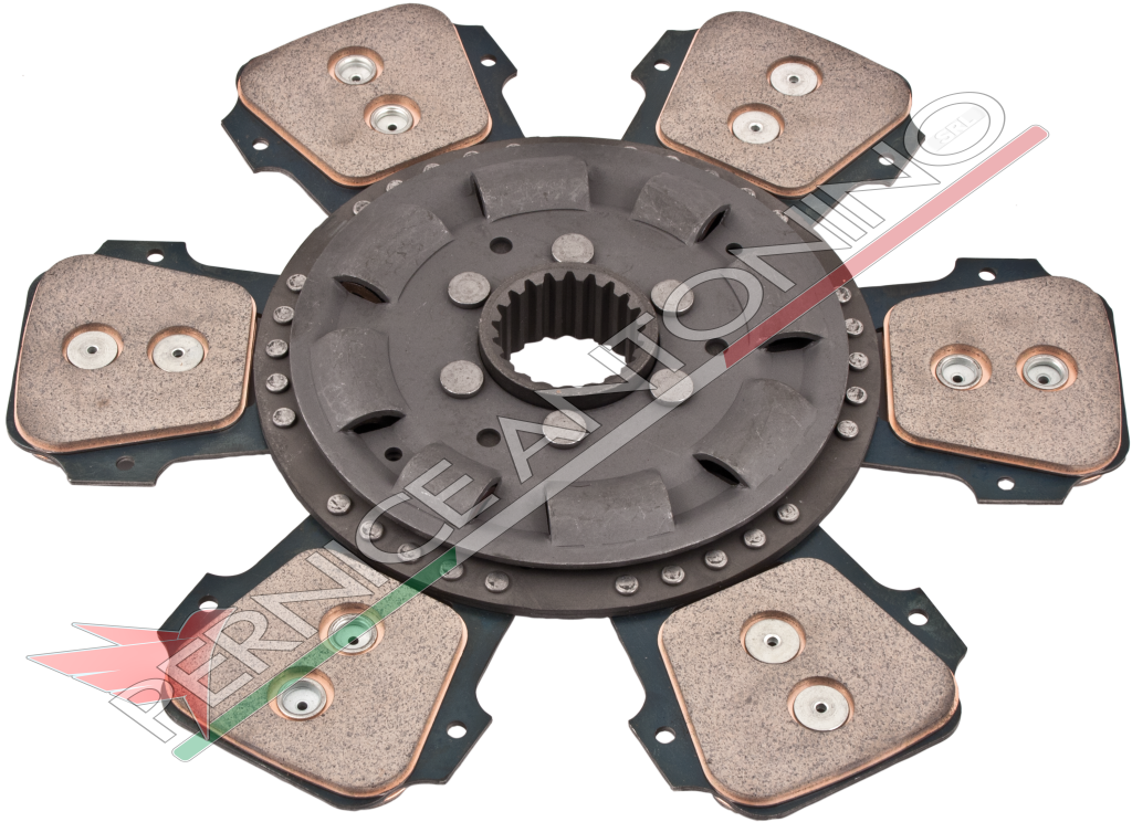 Central cerametallic plate with 6 vanes and tension springs Ø 330 sintered - 41x45.3 - Z.21