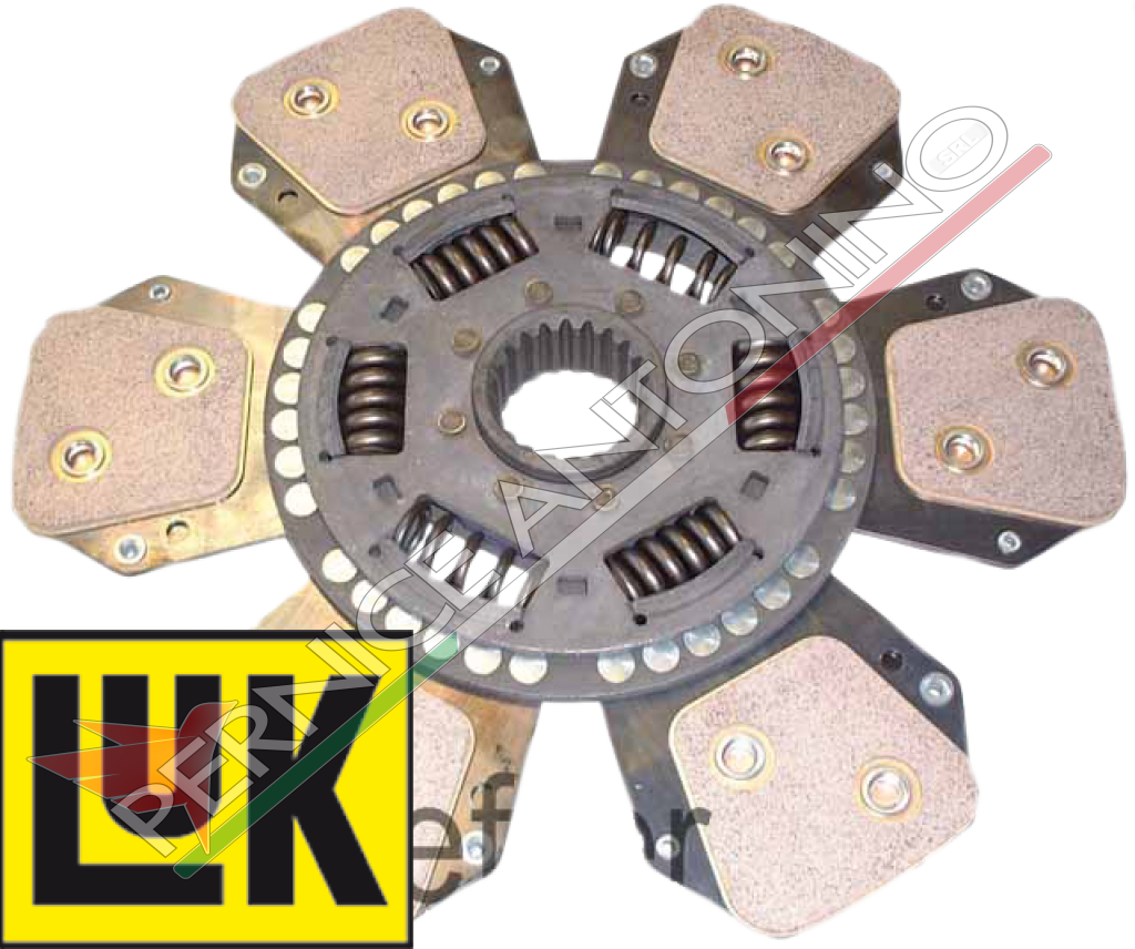 Central cerametallic plate with 6 vanes and tension springs Ø 330 sintered - 41x45.3 - Z.21