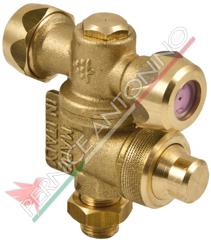 Double brass nozzle holder with anti-drip - Mignon type