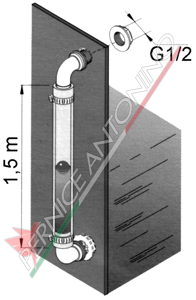 KIT INDICATORE LIVELLO SERBATOIO COMPLETO DI TUBO