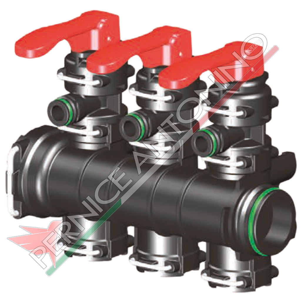 Group of manual boom section valves