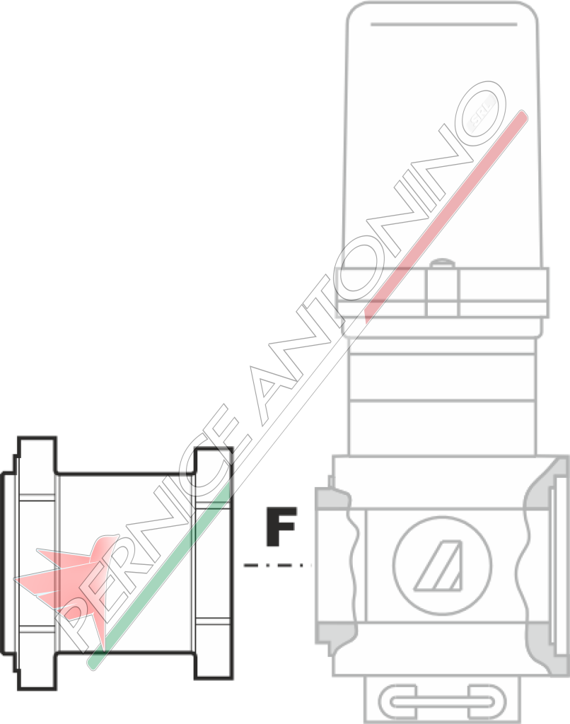 Coupling flange for 463/863 series valves