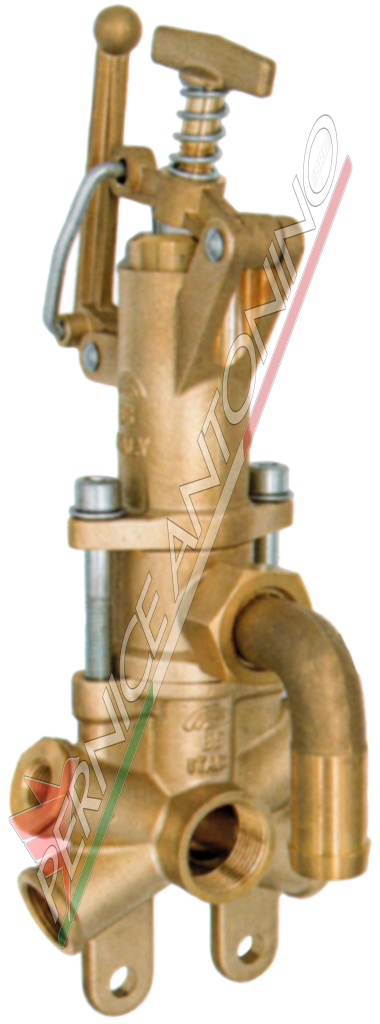 6-way control valve with curved connection