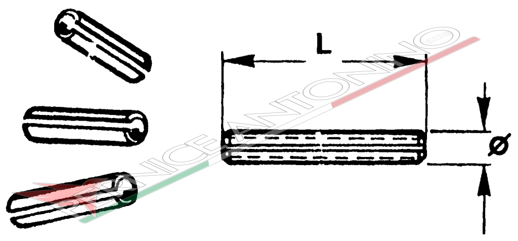 Elastic pin for drive shaft