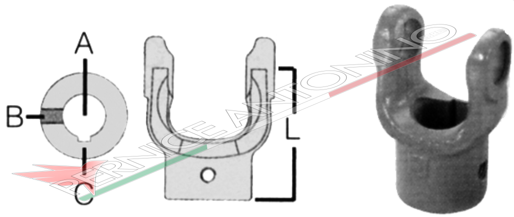 COUPLING YOKES WITH CYLINDRICAL HOLE, SPLINE AND THREADED HOLE