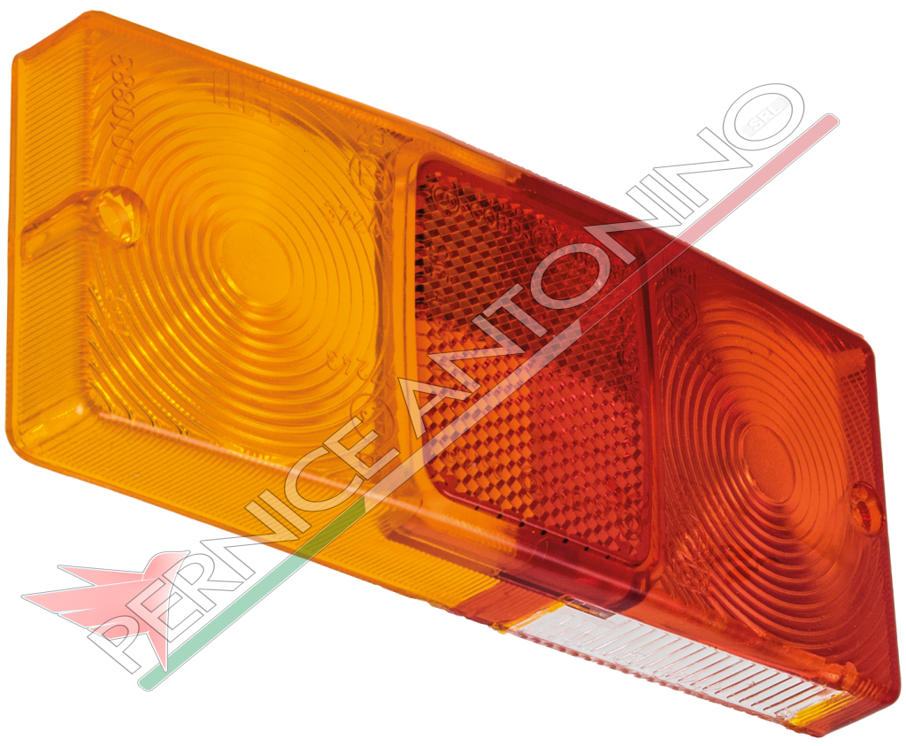 Left cover with number plate lamp (red - orange)