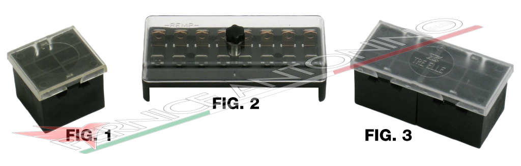 Fuse box for 6 double blade fuses