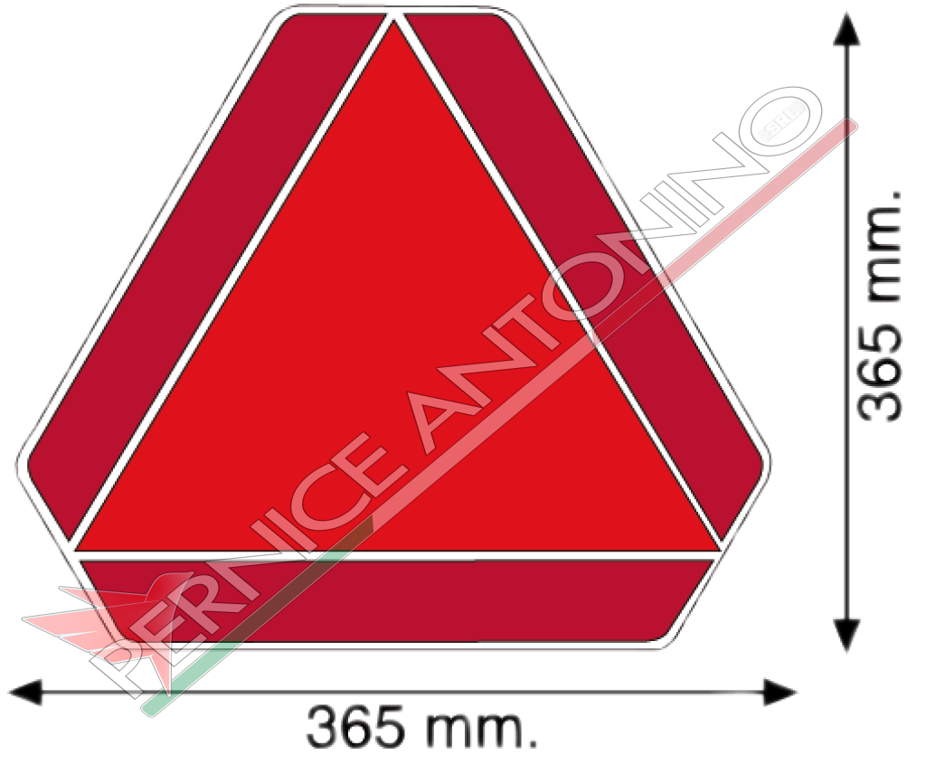 ALUMINIUM TRIANGLE FOR SLOW VEHICLES. CONFORMS TO REGULATION 