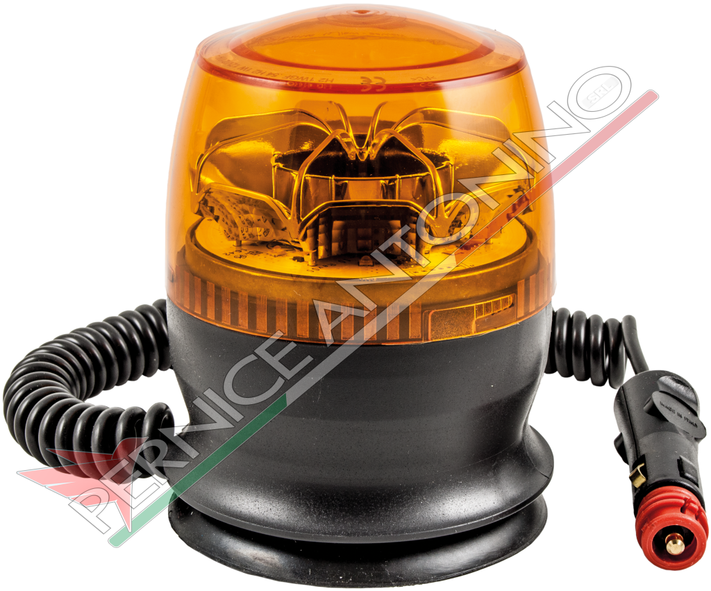 GIROFARO LED 12/24V CON BASE MAGNETICO VENTOSA