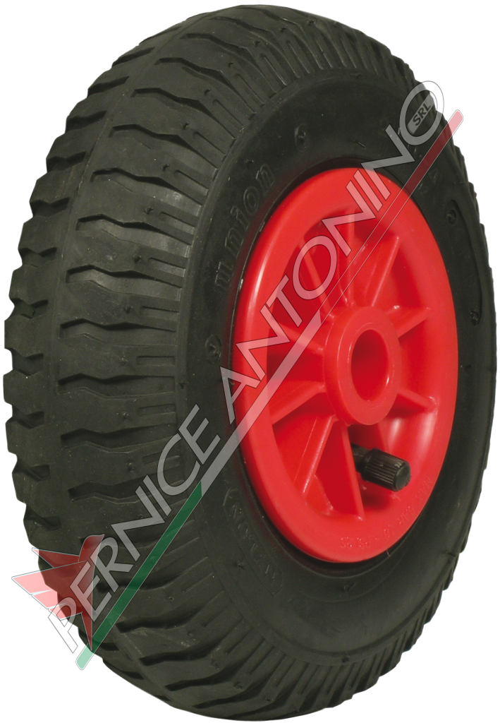 TYRED WHEELS WITH NYLON WHEEL RIM