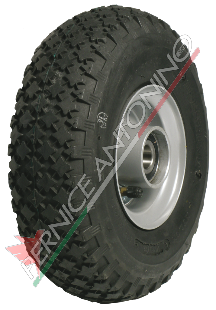 TYRED WHEELS WITH NYLON WHEEL RIM