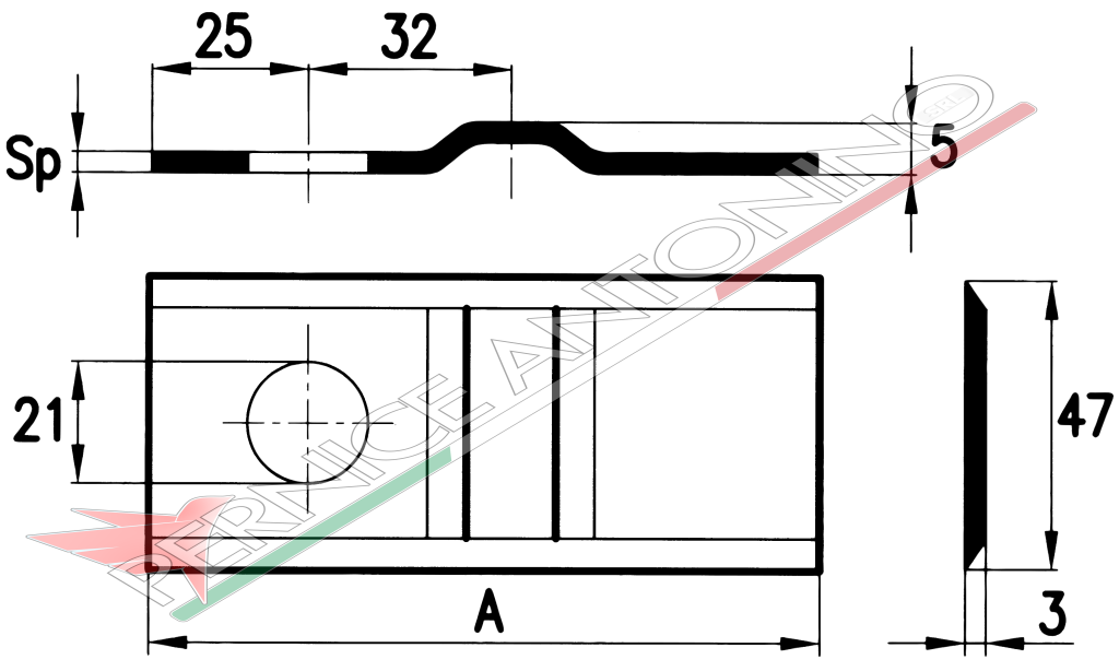 Coltello per falciatrici rotative