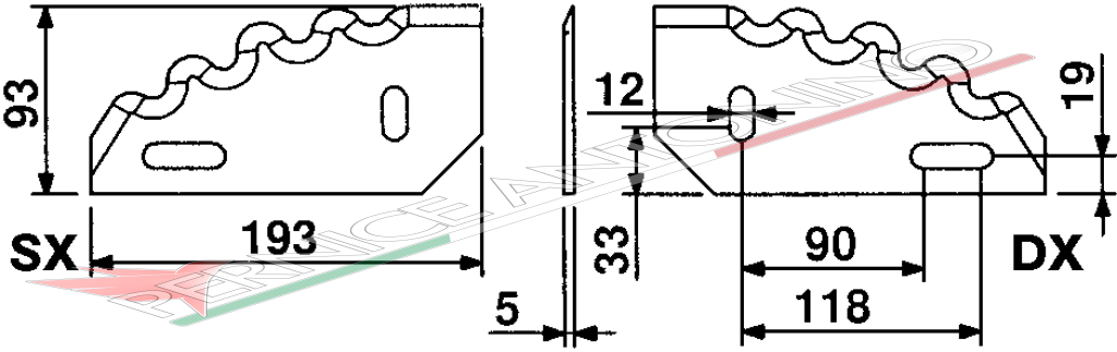 BLADES FOR MIXING-HORIZONTAL