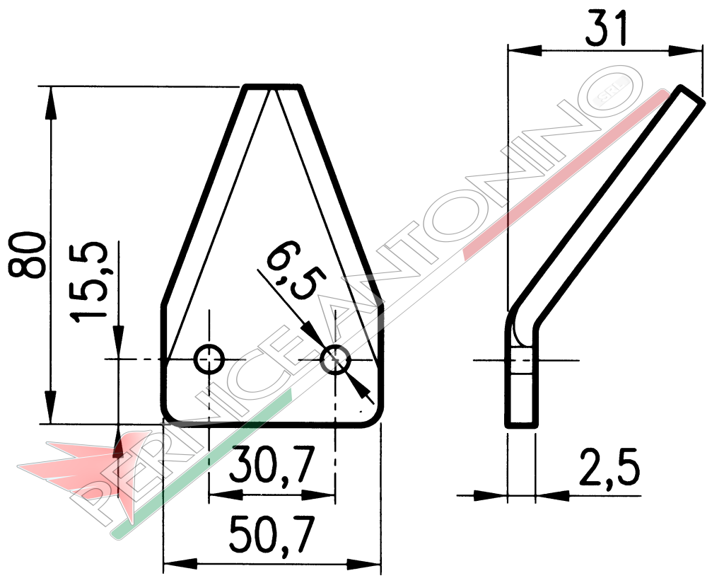 BLADES FOR MIXING MACHINES