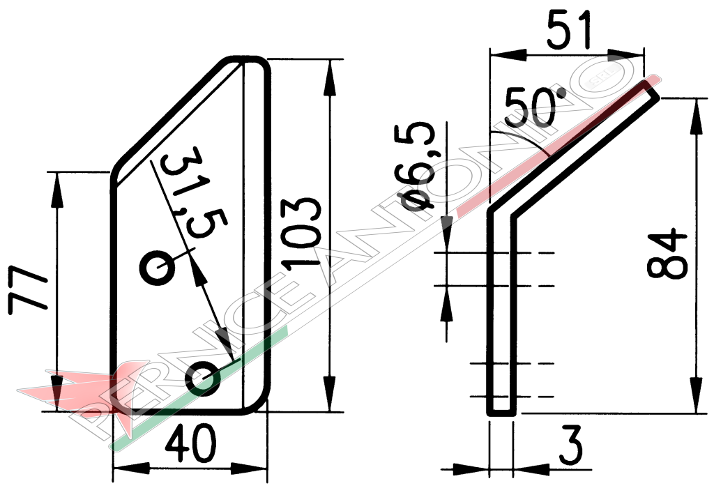 BLADES FOR MIXING MACHINES