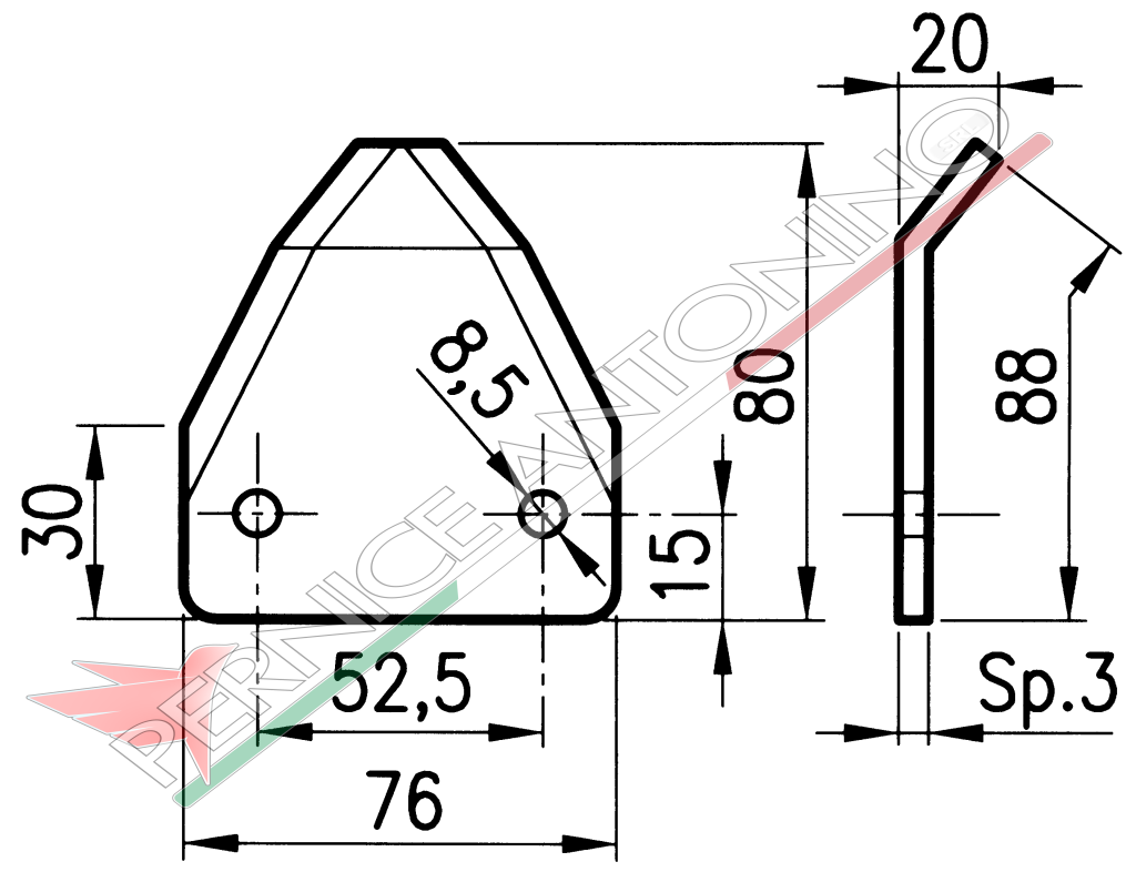 BLADES FOR MIXING MACHINES