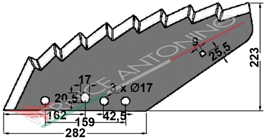 BLADES FOR MIXING MACHINES-VERTICAL