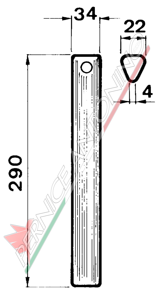 Dente per erpici rotativi - Profilo triangolare