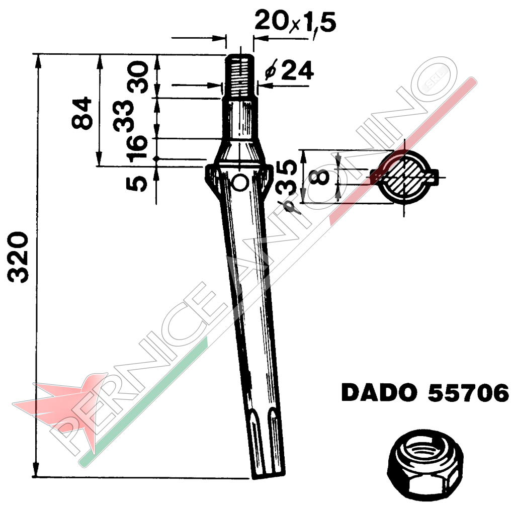 Dente per erpici rotativi - Conico