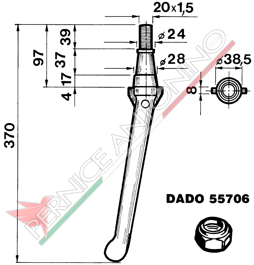 Tine for power harrows - Conical