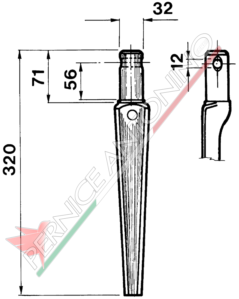 Dente per erpici rotativi - RD