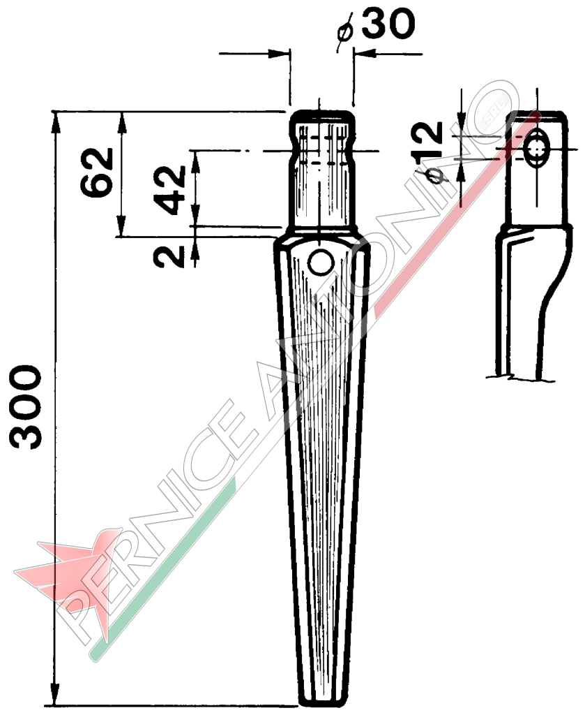 Dente per erpici rotativi - RC