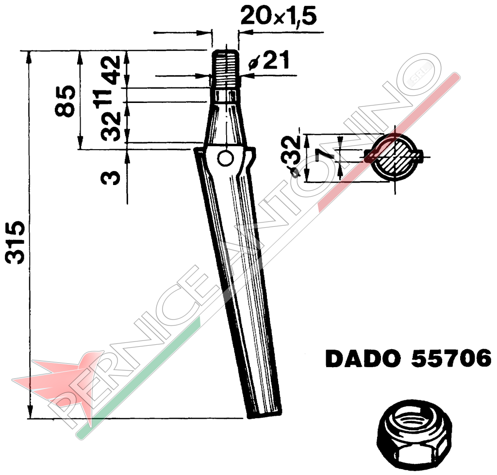 Dente per erpici rotativi - Conico