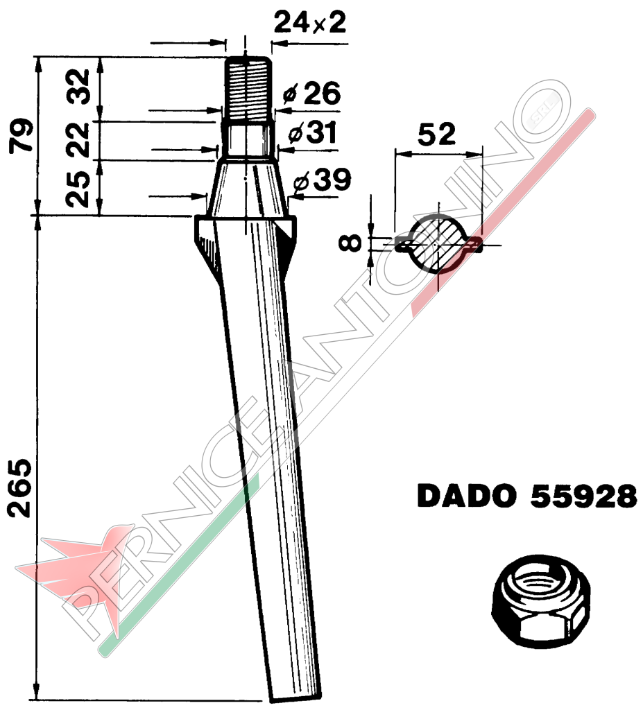 Dente per erpici rotativi - Conico