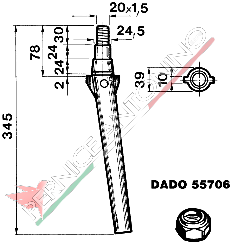 Tine for power harrows - Conical