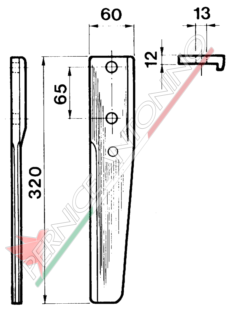 Dente per erpici rotativi - TB422