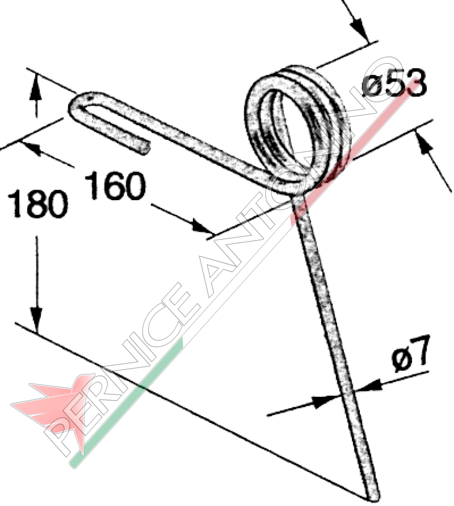 Standard rear tine for seed drill - various manufacturers