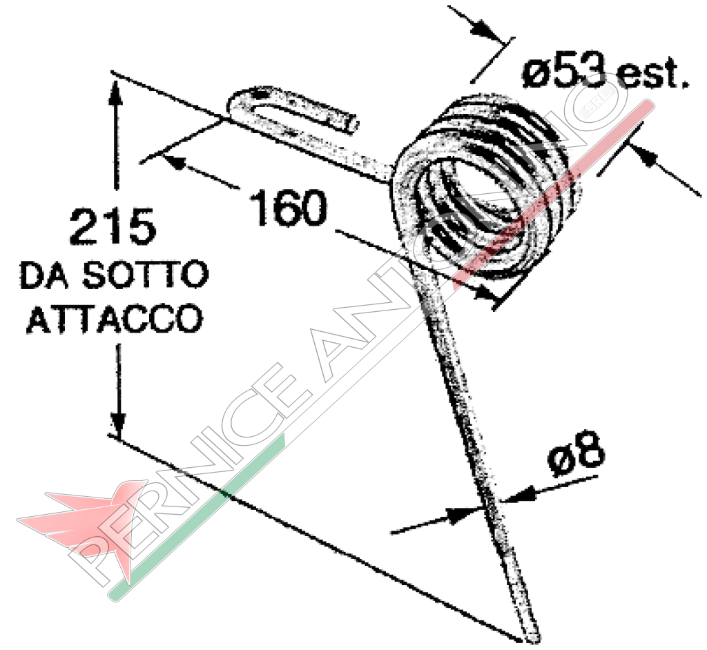 Rrear tine for seed drill