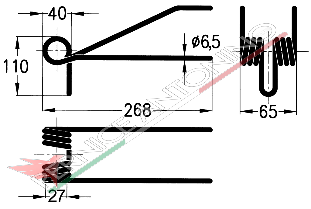 Dente per seminatrice