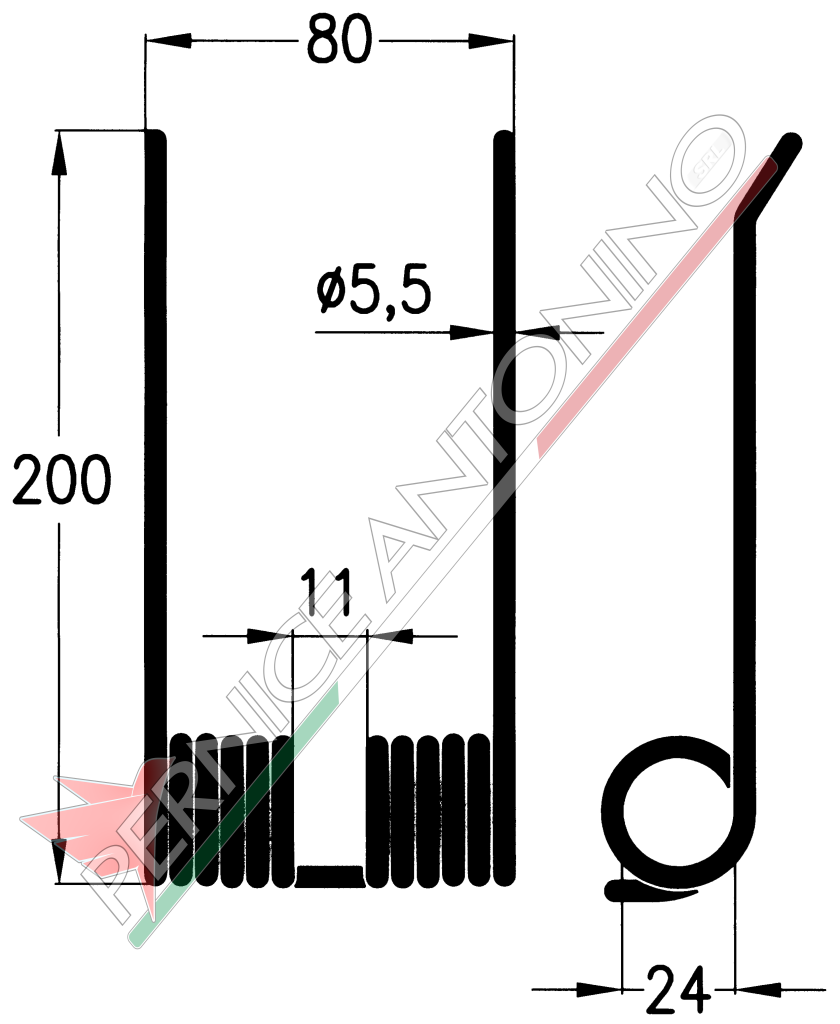 Molla per rotopressa raccoglitrice