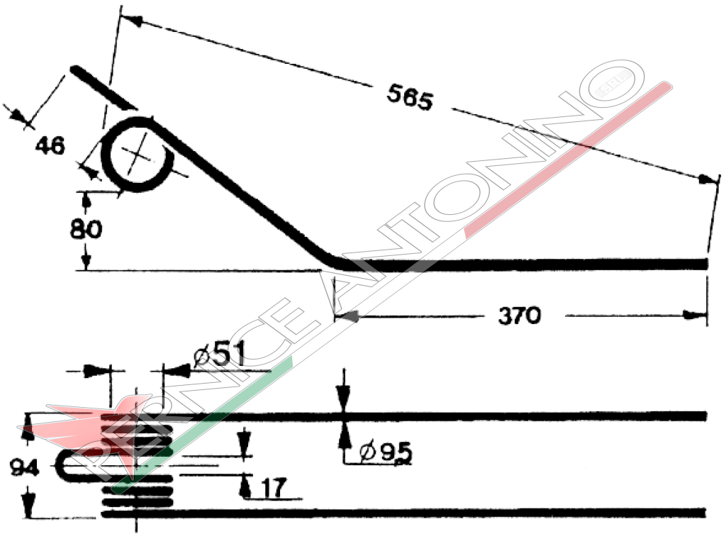 Rotary swather spring