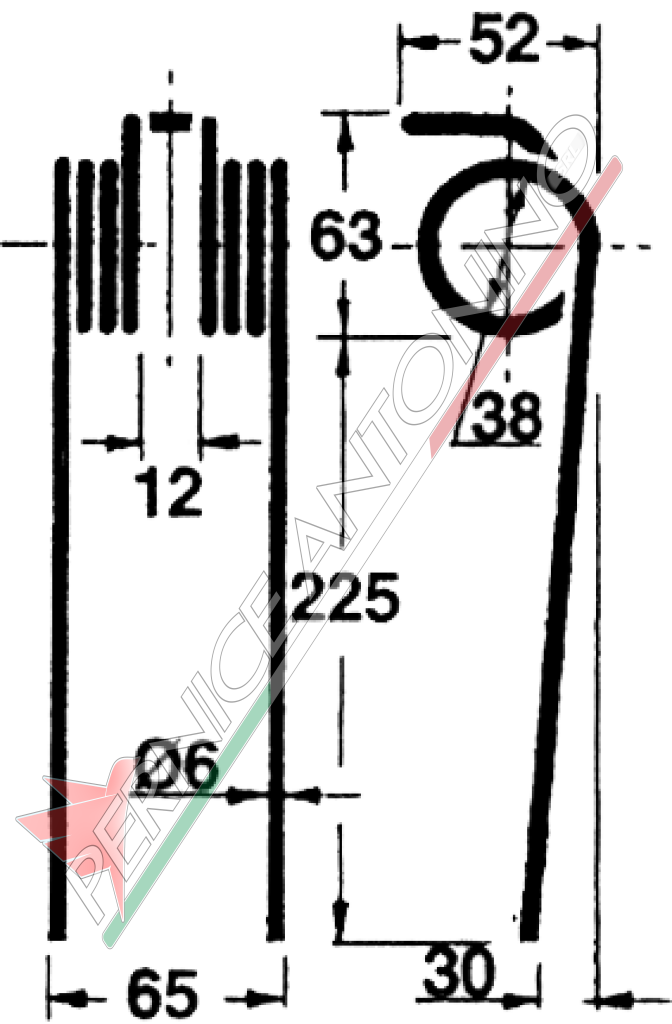 Molla per ranghinatore a cinghia/catena