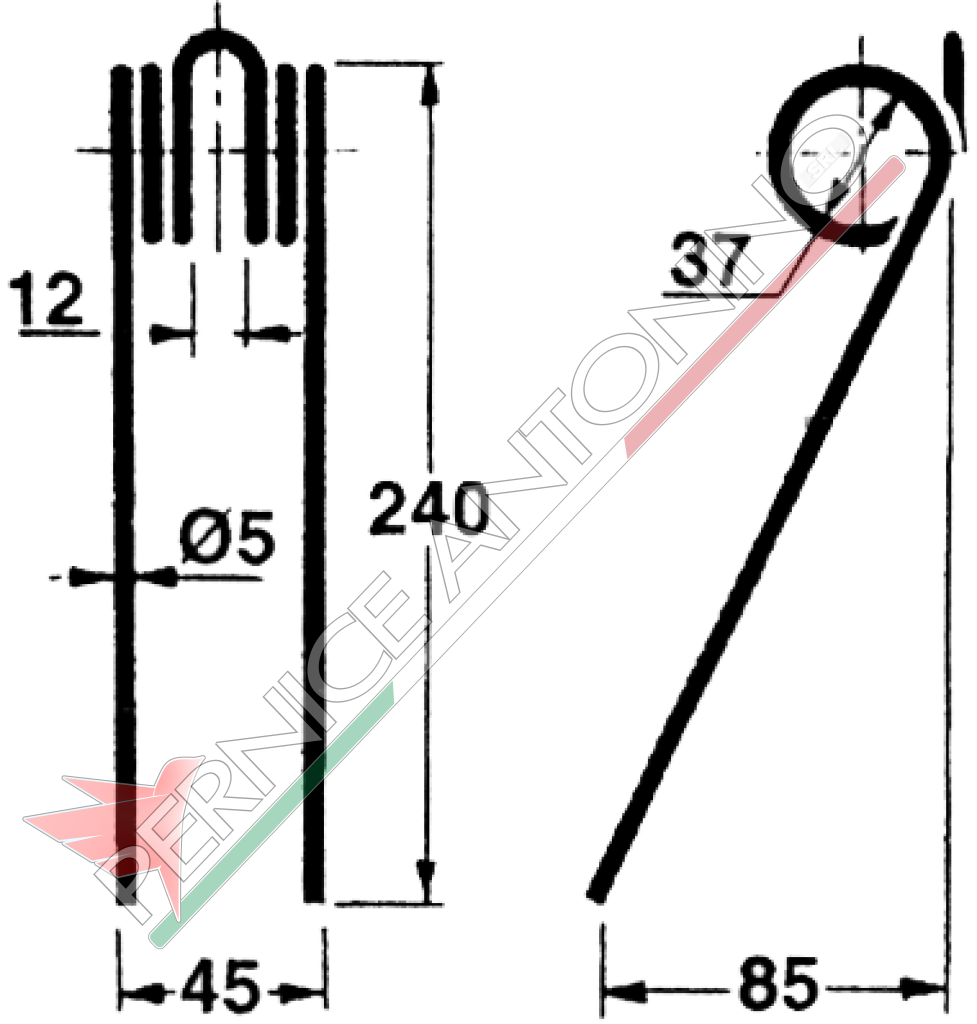 Molla per ranghinatore a cinghia/catena