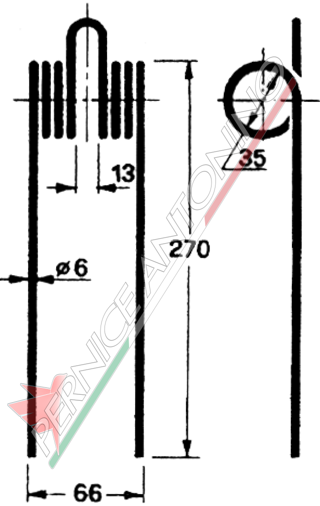 Molla per ranghinatore a cinghia/catena