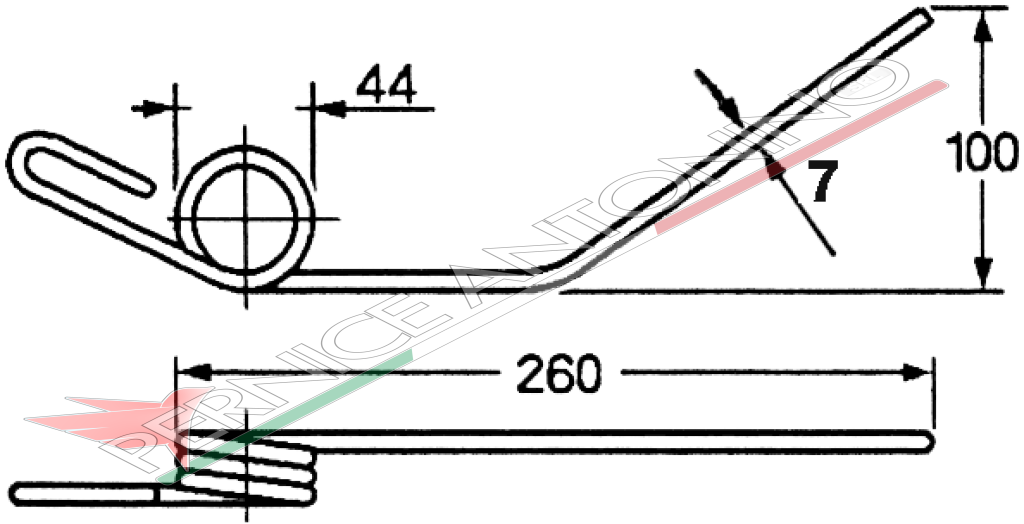 Spring for round baler