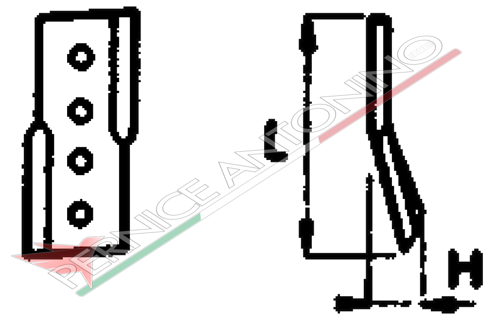 Side blade 4 holes for trencher