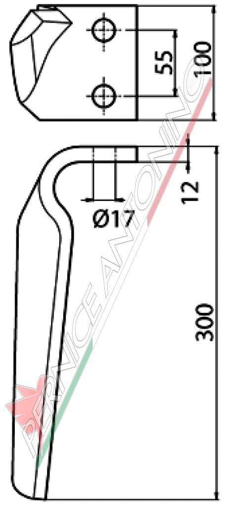 Dente per erpici rotativi