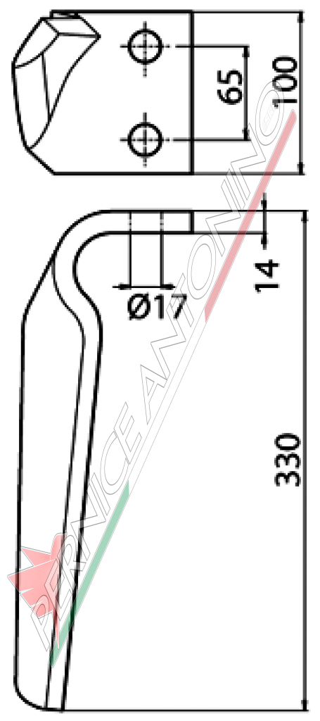 Dente per erpici rotativi