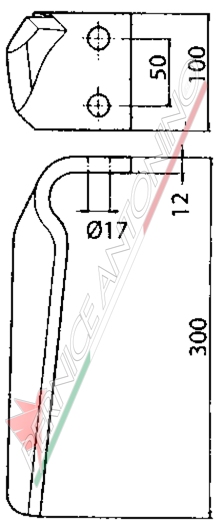 Dente per erpici rotativi