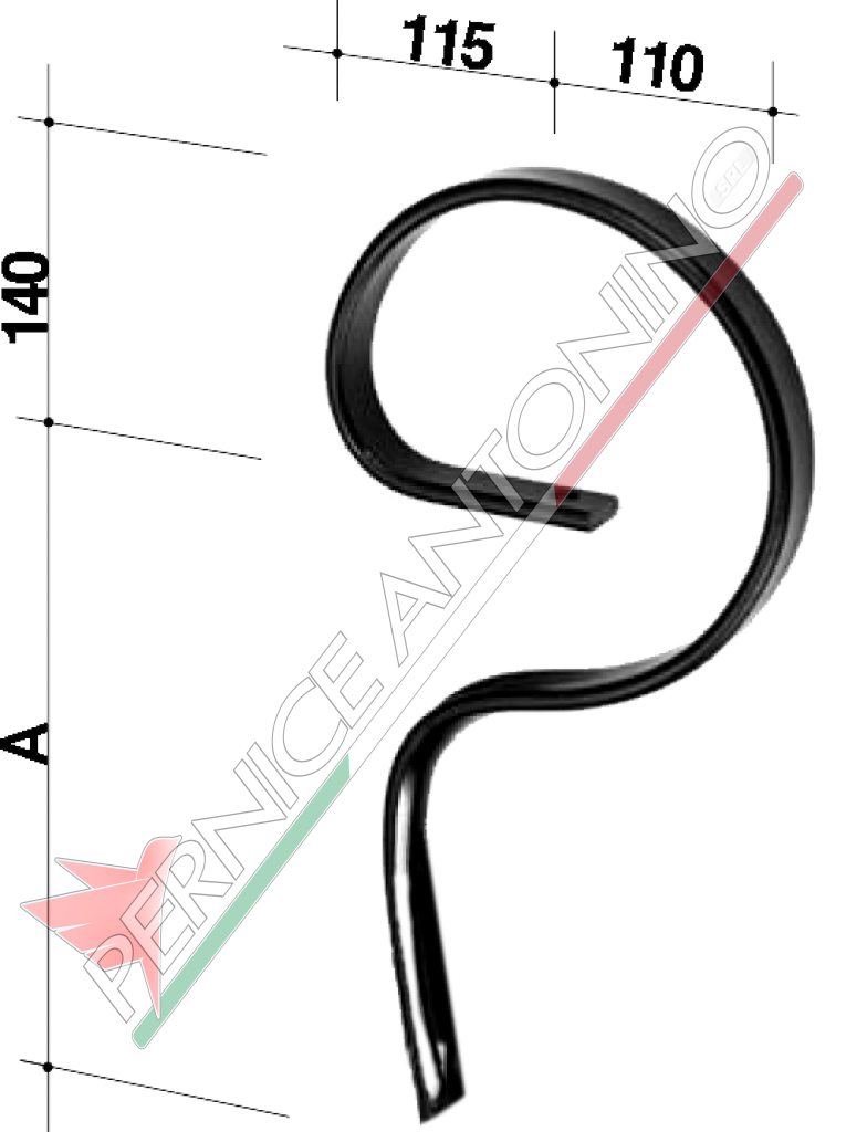 Spring tine FLEX-PALL for cultivators without point