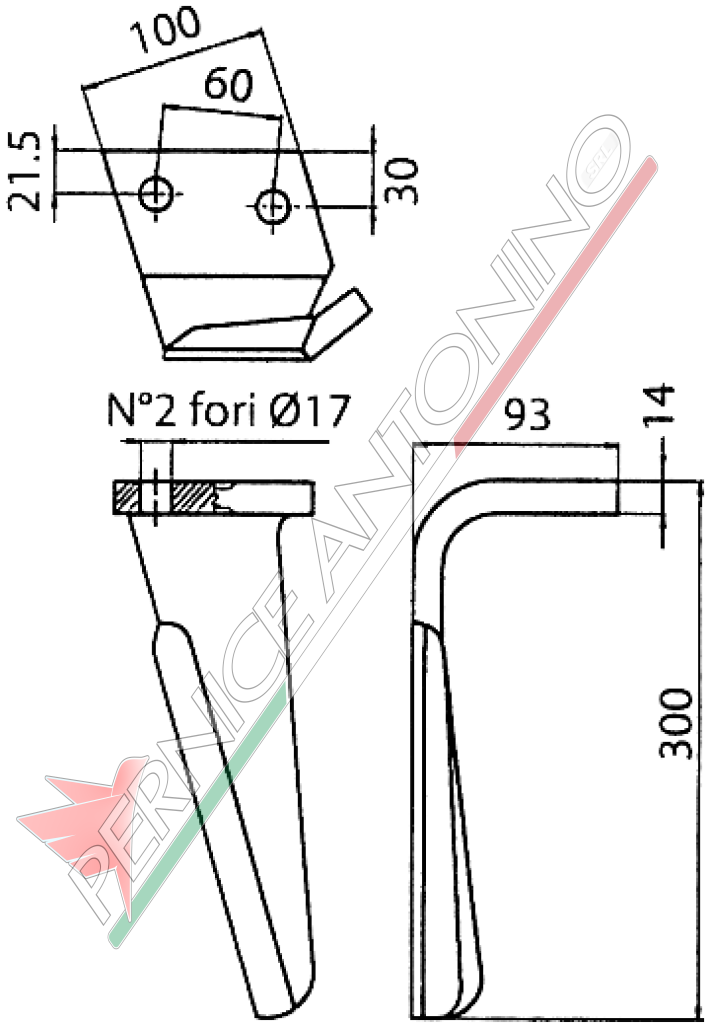 Dente per erpici rotativi - DG